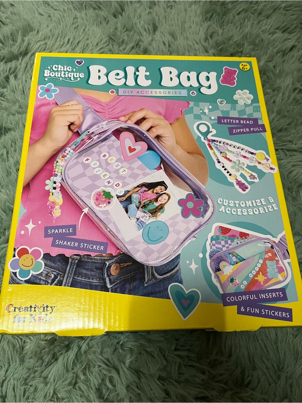Chic Boutique Purple DIY Kids Belt Bag with Colorful Inserts & Accessories